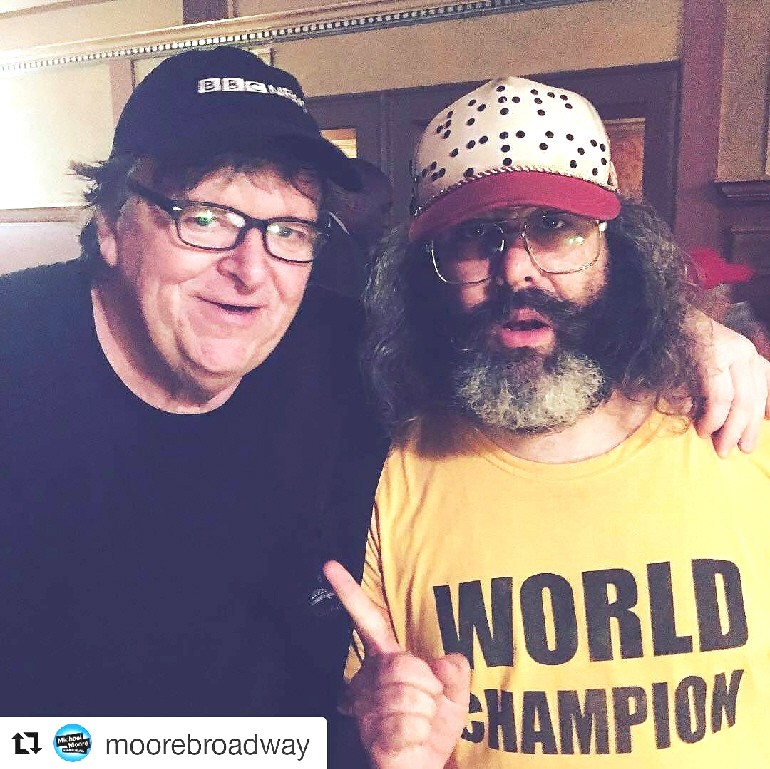 Michael Moore and Judah Friedlander